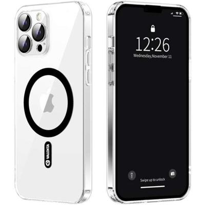 Valenta Tempered Glass Back Cover MagSafe Case Apple iPhone 14 Pro Max Clear