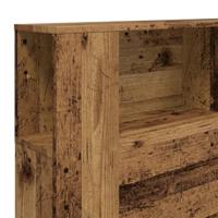 Hoofdbordkast 180x18,5x102,5 cm bewerkt hout oud houtkleurig - thumbnail
