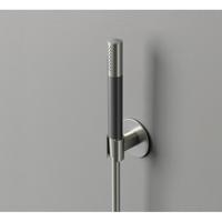 Staafhanddouche Hotbath Cobber Met Doucheslang En Wandsteun Aansluiting Geborsteld Nikkel - thumbnail