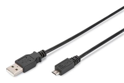 USB-kabel - USB (M) naar micro-USB type B (M) - USB 2.0 - 1 m - zwart (pak van 10)