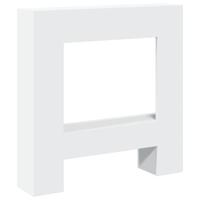 Haardombouw 81x18x82 cm bewerkt hout wit - thumbnail