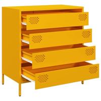 Dressoir 68x39x73,5 cm koudgewalst staal mosterdgeel - thumbnail
