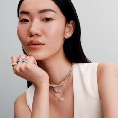 Dames hanger Pandora 393509C01-45 Zilverkleurig