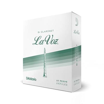 D'Addario Woodwinds RCC10MD La Voz Bb Klarinetrieten, Medium, 10-pack, Unfiled D'Addario Woodwinds RCC10MD La Voz Bb Klarinetrieten, Medium, 10-pack, Unfiled