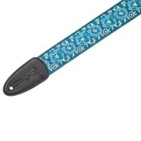 Levys Leathers M8AS-BLU geweven gitaarband met print - blauw - thumbnail