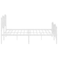 Bedframe met hoofd- en voeteneindemetaal wit 160x200 cm - thumbnail