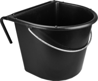 Voerbak 15 l met ophang en hengsel zwart - thumbnail