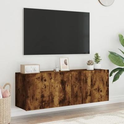 Tv-meubels 2 st wandgemonteerd 60x30x41 cm gerookt eikenkleurig Tv-meubels 2 st wandgemonteerd 60x30x41 cm gerookt eikenkleurig