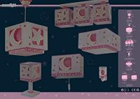 Dalber Kinderkamer hanglampMoonlight roze - 63232S - thumbnail
