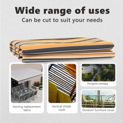 VidaXL Zonnescherm vervangingen geel en grijs 1000 x 160 cm