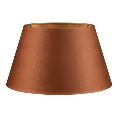 Fluweel - Velvet Lampenkap - Conisch - Bruin + goud - Luxe stijl - ø30 x 17 cm - E27 fitting - voor tafellampen - voor woonkamer en eetkamer