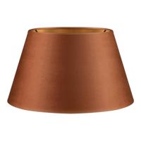 Fluweel - Velvet Lampenkap - Conisch - Bruin + goud - Luxe stijl - ø30 x 17 cm - E27 fitting - voor tafellampen - voor woonkamer en eetkamer - thumbnail