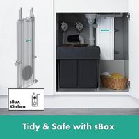 Hansgrohe Zesis M33 ééngreeps keukenkraan 150 met metalen uittrekbare vuistdouche, 2jet, sBox, rvs look - thumbnail