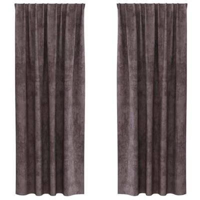 VidaXL Velvet gordijnen met gordijnen 2 pcs bruin 260 x 140 cm fluweel