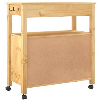 Keukentrolley MONZA 84x40x90 cm massief grenenhout