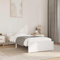 Bedframe massief hout wit 90x200 cm - thumbnail