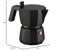 Alessi Moka Espresso koffiezetter 3 kops zwart - thumbnail