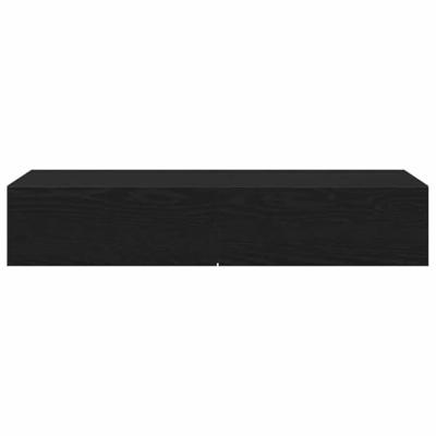 Wandschap met lades 100x36x19 cm bewerkt hout zwart Wandschap met lades 100x36x19 cm bewerkt hout zwart