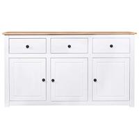 Dressoir Panama Range 135x40x80 cm massief grenenhout wit - thumbnail