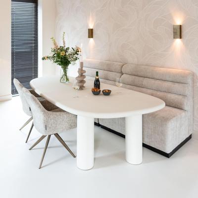 Richmond Organische Eettafel 'Bloomstone' 230 x 117cm, kleur Wit