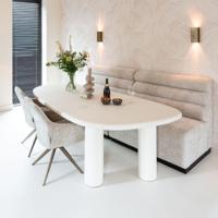 Richmond Organische Eettafel 'Bloomstone' 230 x 117cm, kleur Wit - thumbnail