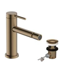Hansgrohe Tecturis S ééngreeps bidetkraan met PopUp trekwaste, Brushed Bronze - thumbnail