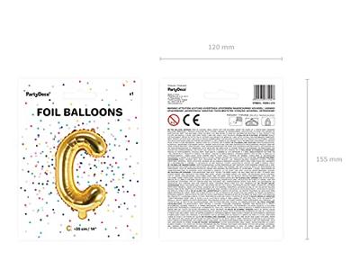 Folieballon Goud Letter &apos;C&apos; - 35cm