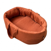 Poppendraagmand Caramel Mousseline - thumbnail