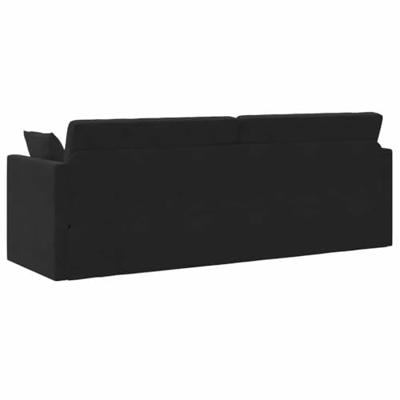 Vloerslaapbank Zwart 213 x 76 x 77 cm Fluweel - thumbnail