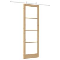 Schuifdeur met Hardware Set 'ORKDAL'Massief Hout & Glas - thumbnail