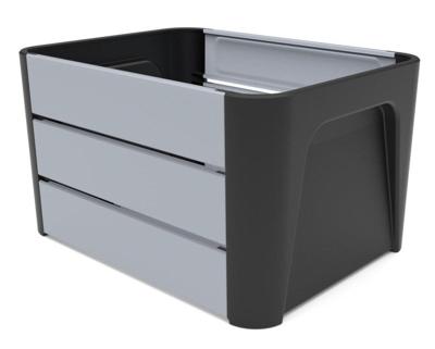 Basil Mirage krat klik &apos;n krat zwart/grijs 24l