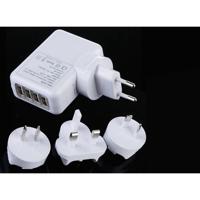 Bellson USB Wereldstekker - 5 Delig - thumbnail