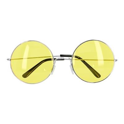Boland Partybril hippie xl geel Boland Partybril hippie xl geel