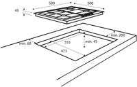 Inventum IKG6011 Gas kookplaat Zwart - thumbnail