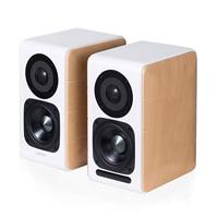 Edifier: S880DB - 2 stuks - Wit met houtkleurige zijkanten - thumbnail