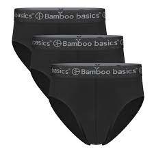 3-pak heren slips - James - Zwart bamboe heren slip met elastische band