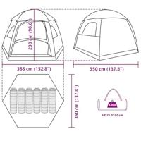 Familietent iglo 6-persoons groen waterdicht - thumbnail