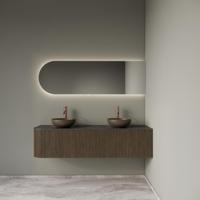 Badkamermeubelset Gliss Design Alluro 160 cm Rechts Ash Grey - thumbnail