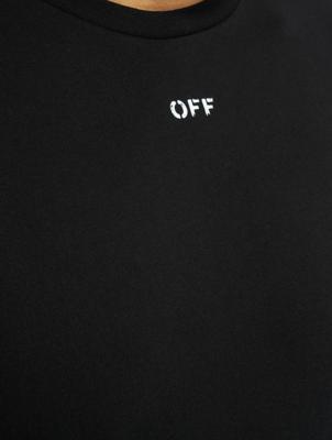 Off-White / Longsleeve Stencil in zwart Off-White / Longsleeve Stencil in zwart