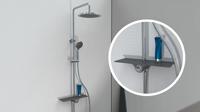 SCHÜTTE regendoucheset met plateau aquastar antraciet-chroomkleurig - thumbnail