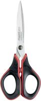 Maped schaar Advanced Softgel, ft 17 cm, rechts, scherpe punt, RVS, zwart/rood, blister van 1 stuk - thumbnail