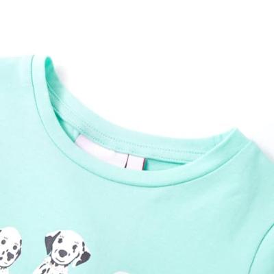 Kindershirt met hondenprint 128 lichtmintkleurig Kindershirt met hondenprint 128 lichtmintkleurig
