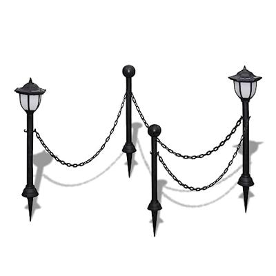 VidaXL Hekwerk met 2 solarlampen VidaXL Hekwerk met 2 solarlampen