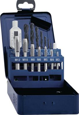 Promat/Tecwerk Draadsnijboorset | DIN 352 | M3-M12 15 delig | HSS metalen cassette - 4000867525