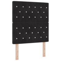 Boxspring bed met matras Zwart 80 x 200 cm Fluweel - thumbnail