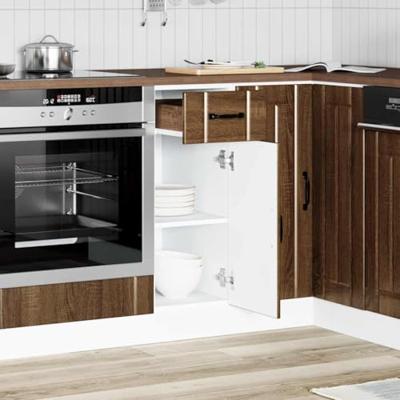 Keuken onderkast Lucca bewerkt hout bruin eikenkleur Keuken onderkast Lucca bewerkt hout bruin eikenkleur