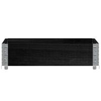 Palletopzetrand 80x60 cm massief grenenhout zwart - thumbnail