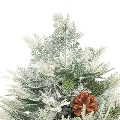 VidaXL Kerstboom met led en dennenappels 120 cm pvc en pe groen