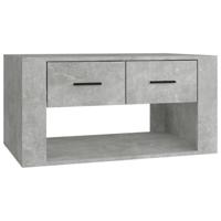 Salontafel 80x50x40 cm bewerkt hout betongrijs - thumbnail