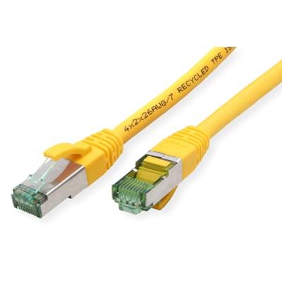 ROLINE RM Patchkabel Cat.6A S/FTP (PiMF), geel, 0,5 m